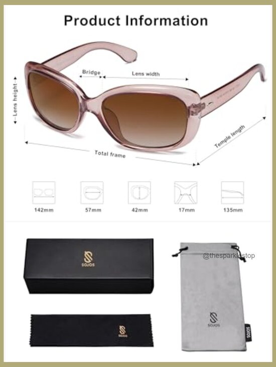 Polarized Square Sunglasses with Plastic Frame UV400 Protection main image 4